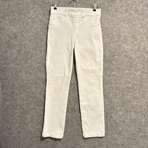 Spanx Jeans Womens Size Small Petite White High Rise Jegging Slim Stretch Denim